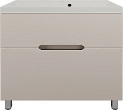 Style Line Тумба с кварцевой раковиной жасмин Матис 80 крем – фотография-1